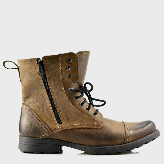 Handmade Brown Leather Men’s Boots – Elegant | KarolShoes