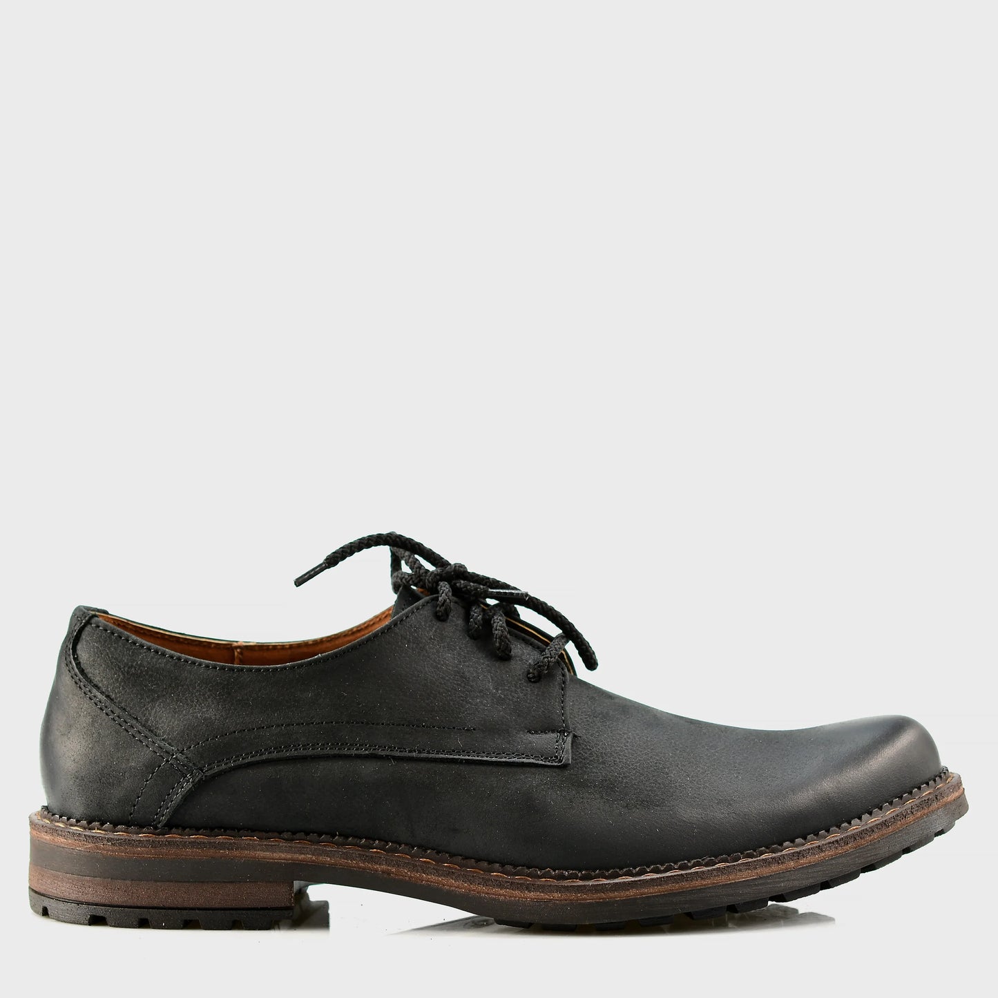 Pánské kožené derby polobotky Aldo – ručně šité černé | KarolShoes