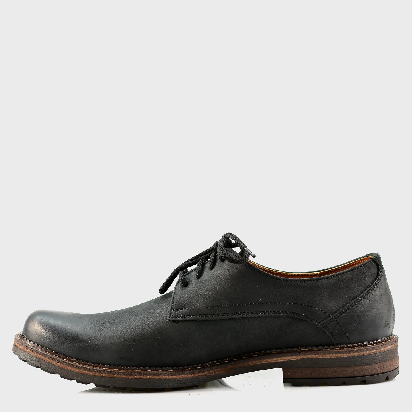 Pánské kožené derby polobotky Aldo – ručně šité černé | KarolShoes