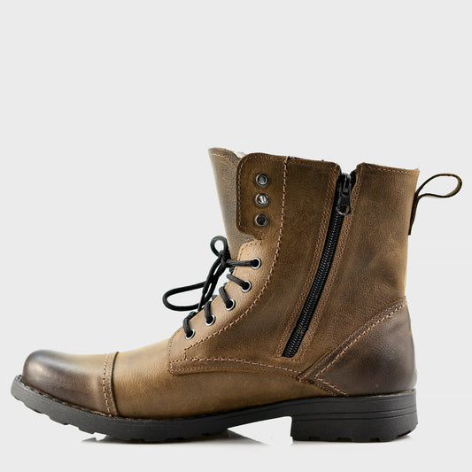 Handmade Brown Leather Men’s Boots – Elegant | KarolShoes