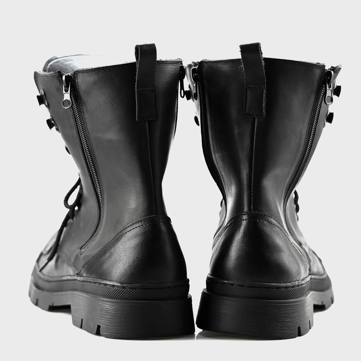 Black Leather Men’s Motorcycle Boots – Gregory | KarolShoes