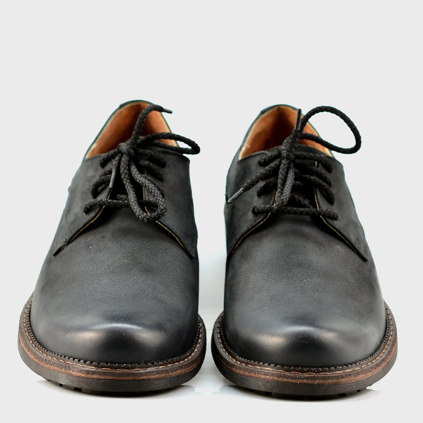 Pánské kožené derby polobotky Aldo – ručně šité černé | KarolShoes