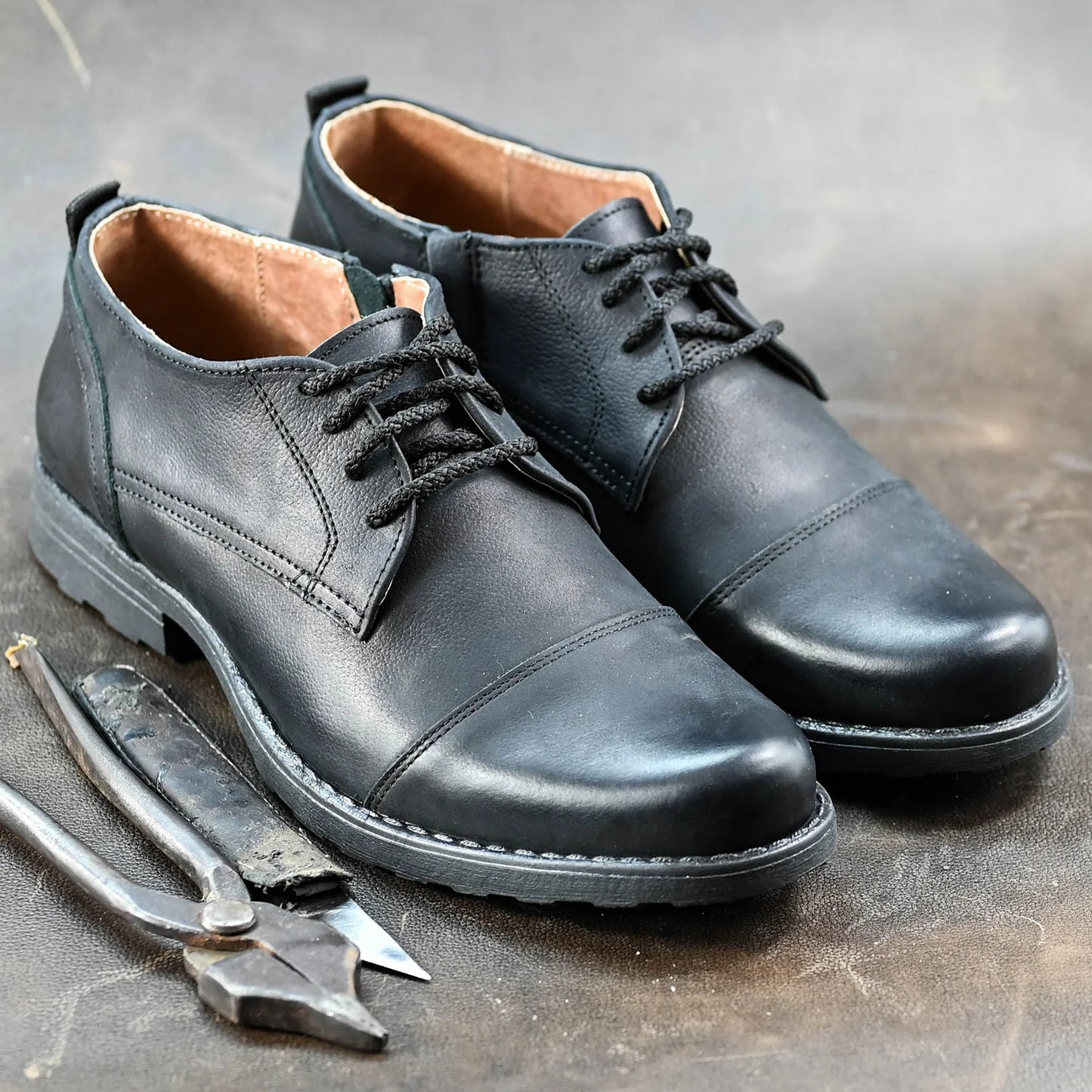 Pánské kožené derby polobotky Paul – ručně šité | KarolShoes
