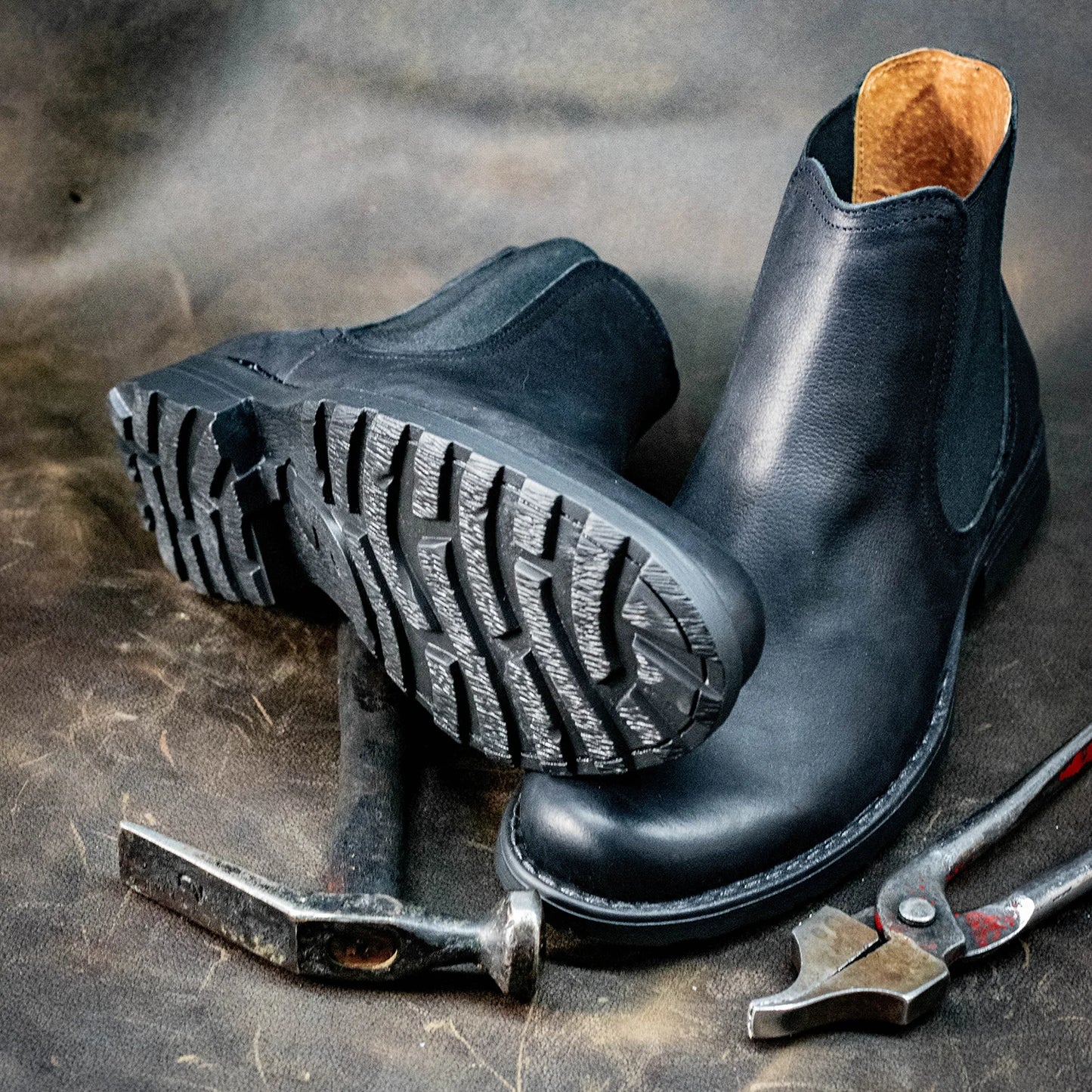 Pánské kožené boty York – ručně šité černé kotníkové boty | KarolShoes