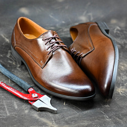 Brązowe skórzane półbuty męskie – Milano | Jordan Handmade Shoes – zdjęcie 7