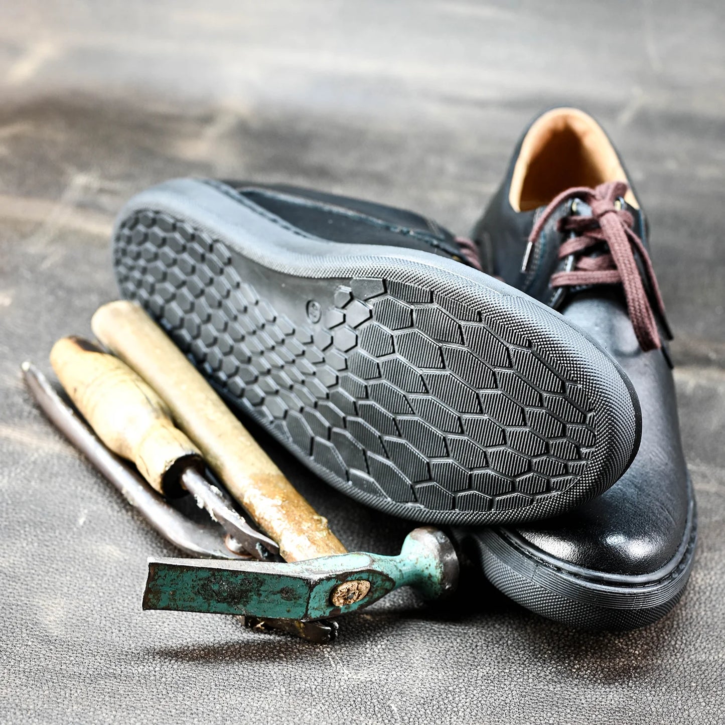 Pánské kožené polobotky Luca – ručně šité černé | KarolShoes