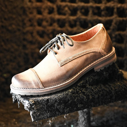 Brązowe skórzane półbuty męskie – Mauro | Jordan Handmade Shoes – zdjęcie 10