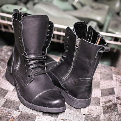 Skórzane męskie wysokie czarne sztyblety – Landon | Jordan Handmade Shoes – zdjęcie 10