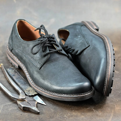 Czarne skórzane półbuty męskie – Aldo | Jordan Handmade Shoes – zdjęcie 9