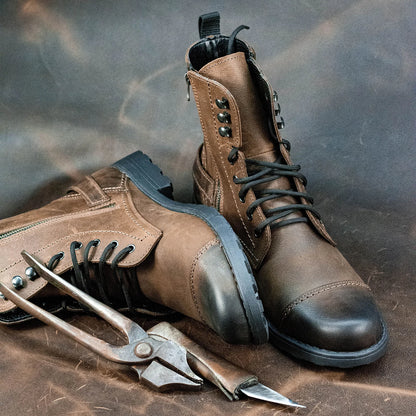 Sztyblety męskie skórzane brązowe – Alex | Jordan Handmade Shoes – zdjęcie 7