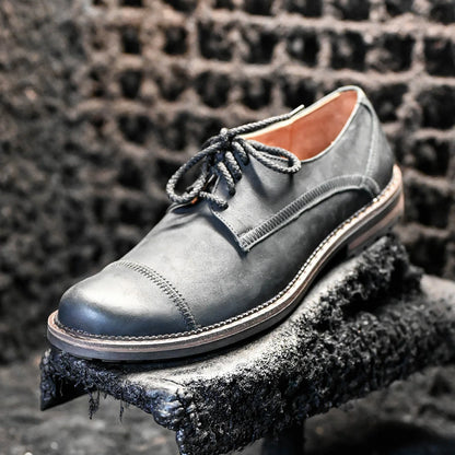 Czarne skórzane półbuty męskie – Mauro | Jordan Handmade Shoes – zdjęcie 11