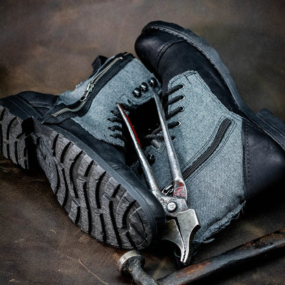 Sztyblety męskie skórzane czarne – Linen | Jordan Handmade Shoes – zdjęcie 10