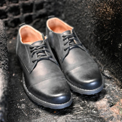 Czarne skórzane półbuty męskie – Paul | Jordan Handmade Shoes – zdjęcie 9