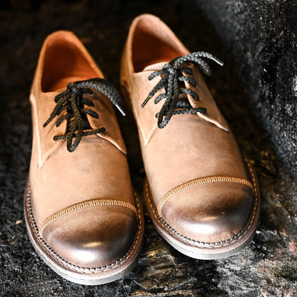 Brązowe skórzane półbuty męskie – Mauro | Jordan Handmade Shoes – zdjęcie 11