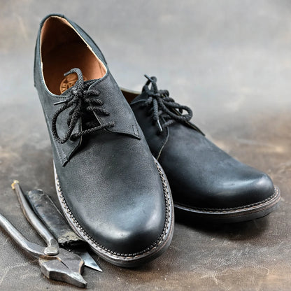 Czarne skórzane półbuty męskie – Aldo | Jordan Handmade Shoes – zdjęcie 10