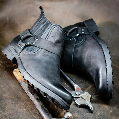 Kowbojki męskie skórzane czarne – Aston | Jordan Handmade Shoes – zdjęcie 10