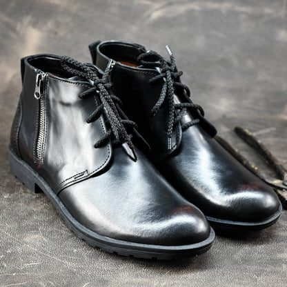 Sztyblety męskie skórzane czarne – Raven | Jordan Handmade Shoes – zdjęcie 7