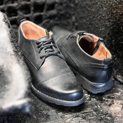 Czarne skórzane półbuty męskie – Paul | Jordan Handmade Shoes – zdjęcie 10
