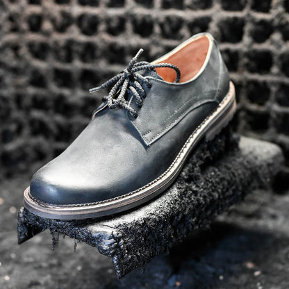 Czarne skórzane półbuty męskie – Aldo | Jordan Handmade Shoes – zdjęcie 11