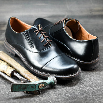 Czarne skórzane półbuty męskie – Enzo | Jordan Handmade Shoes – zdjęcie 10