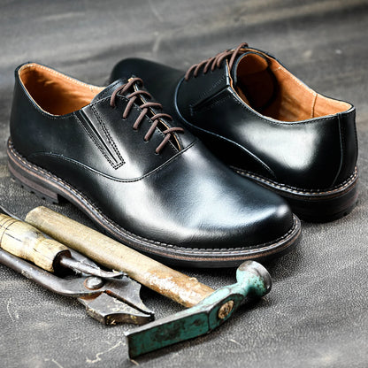Czarne skórzane półbuty męskie – Dario | Jordan Handmade Shoes – zdjęcie 10