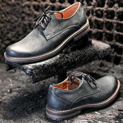 Czarne skórzane półbuty męskie – Aldo | Jordan Handmade Shoes – zdjęcie 13