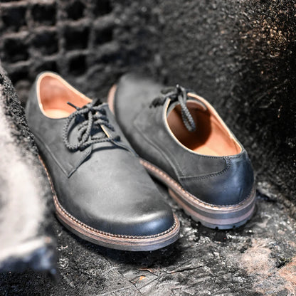 Czarne skórzane półbuty męskie – Aldo | Jordan Handmade Shoes – zdjęcie 12