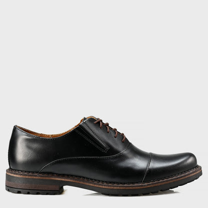 Czarne skórzane półbuty męskie – Enzo | Jordan Handmade Shoes – zdjęcie 1