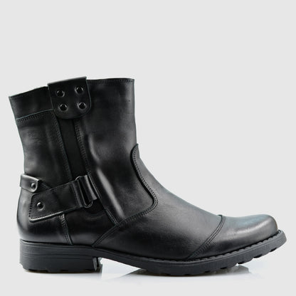 Sztyblety męskie skórzane czarne – Casual | Jordan Handmade Shoes – zdjęcie 1