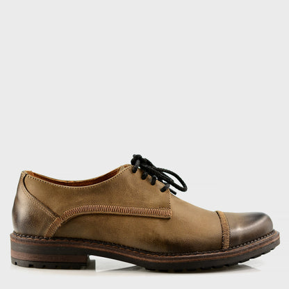 Brązowe skórzane półbuty męskie – Mauro | Jordan Handmade Shoes – zdjęcie 1
