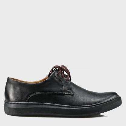 Czarne skórzane półbuty męskie – Luca | Jordan Handmade Shoes – zdjęcie 1