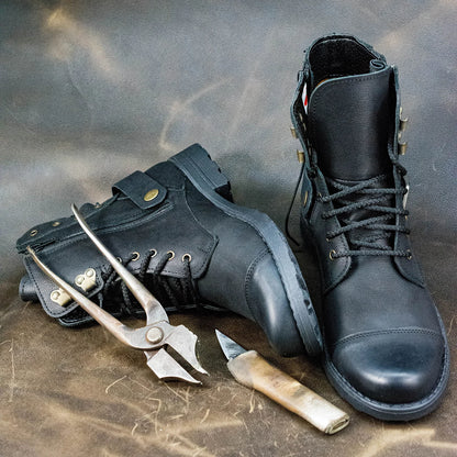 Sztyblety męskie skórzane czarne – Maron | Jordan Handmade Shoes – zdjęcie 9