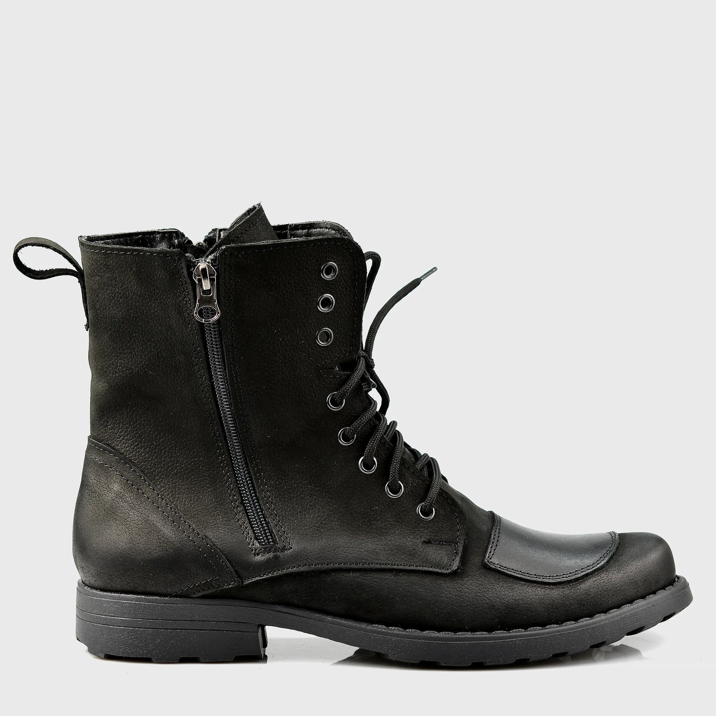 Motocyklové boty All Ride Classic – ručně šité černé boty z italské kůže | KarolShoes