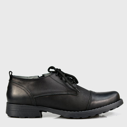 Czarne skórzane półbuty męskie – Paul | Jordan Handmade Shoes – zdjęcie 1