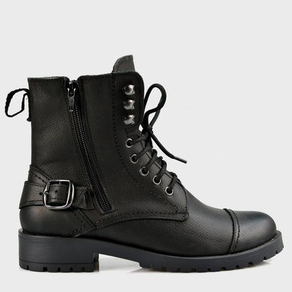Czarne damskie skórzane botki – Alexa | Jordan Handmade Shoes – zdjęcie 1