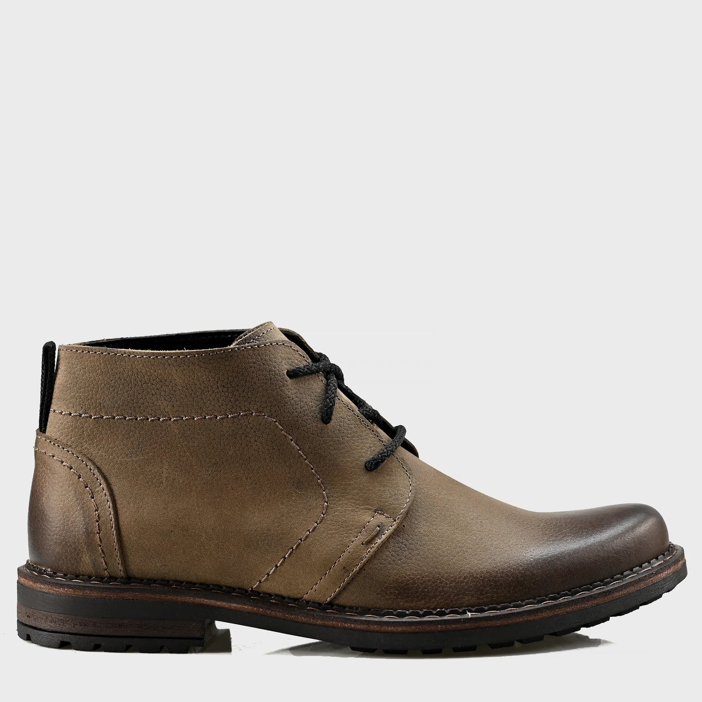 Handmade Brown Leather Men’s Combat Boots – Hawk | KarolShoes