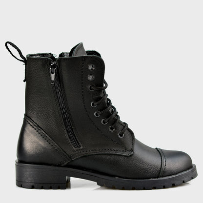 Czarne damskie skórzane botki – Ella | Jordan Handmade Shoes – zdjęcie 1