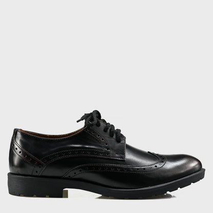 Czarne skórzane brogsy męskie – Oxford Ridge | Jordan Handmade Shoes – zdjęcie 1