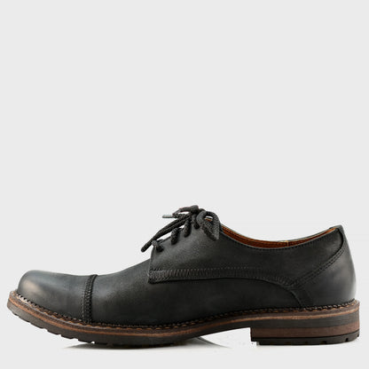 Czarne skórzane półbuty męskie – Mauro | Jordan Handmade Shoes – zdjęcie 2