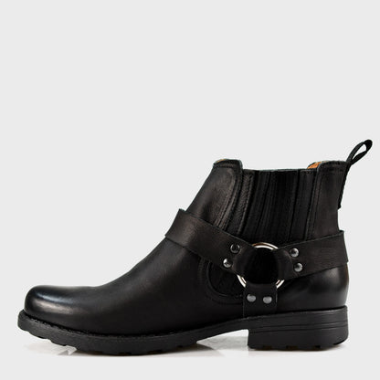 Kowbojki męskie skórzane czarne – Aston | Jordan Handmade Shoes – zdjęcie 2