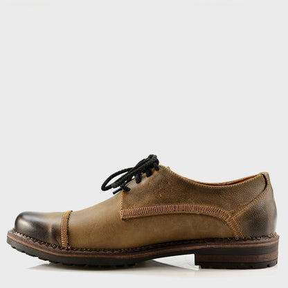 Brązowe skórzane półbuty męskie – Mauro | Jordan Handmade Shoes – zdjęcie 2