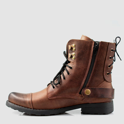 Sztyblety męskie skórzane brązowe – Maron | Jordan Handmade Shoes – zdjęcie 2