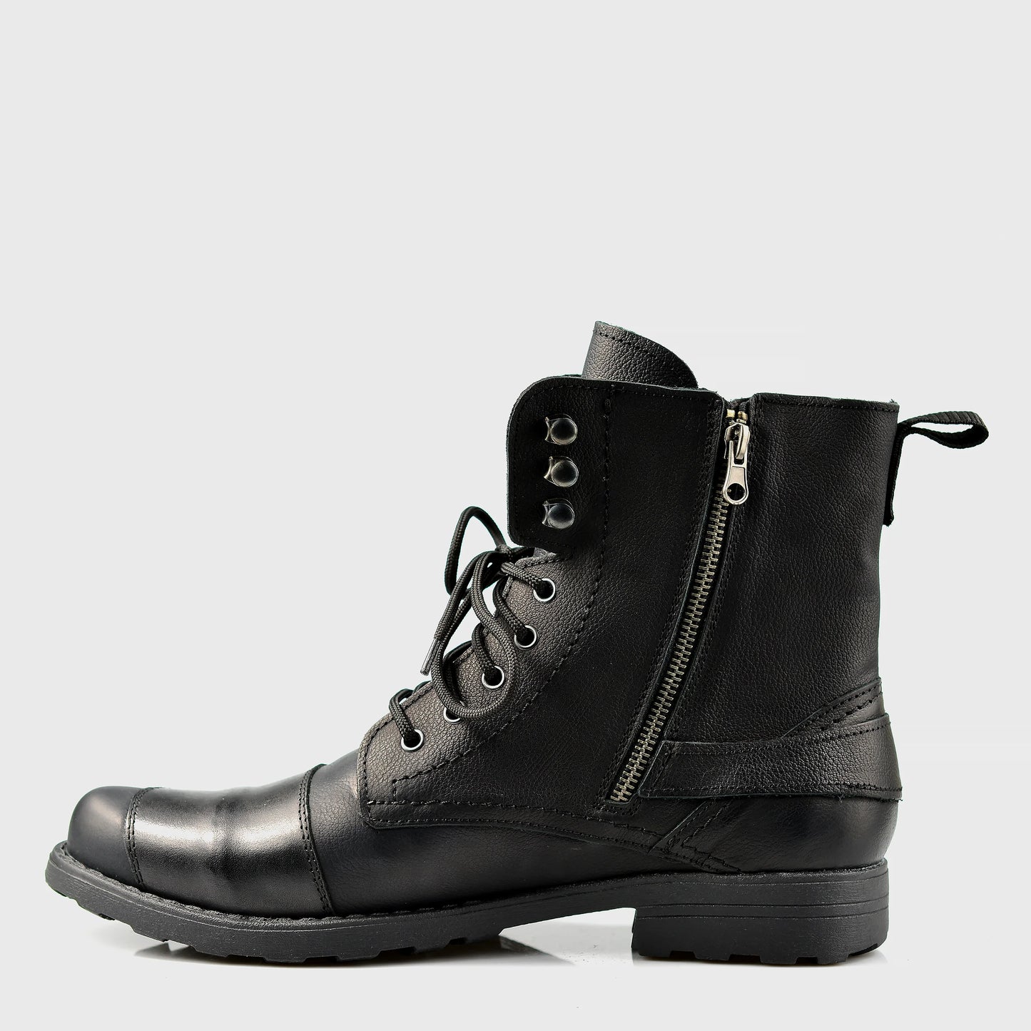 Motocyklové boty All Ride Blake – ručně šité černé boty z italské kůže | KarolShoes