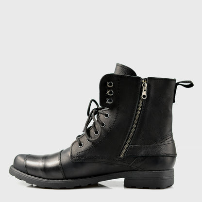 Czarne skórzane buty motocyklowe męskie – Blake | Jordan Handmade Shoes – zdjęcie 2