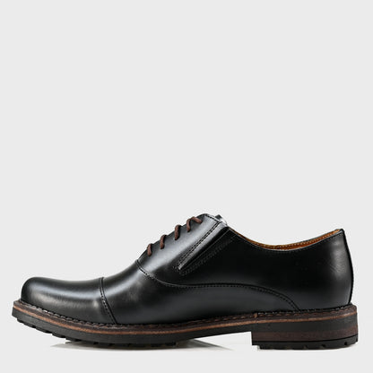 Czarne skórzane półbuty męskie – Enzo | Jordan Handmade Shoes – zdjęcie 2