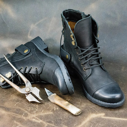 Sztyblety męskie skórzane czarne – Maron | Jordan Handmade Shoes – zdjęcie 8