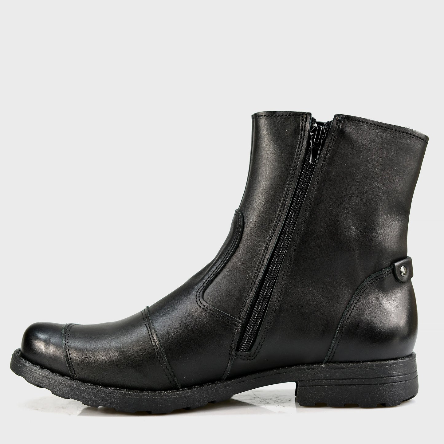 Motocyklové boty All Ride Bruce – ručně šité černé boty z italské kůže | KarolShoes
