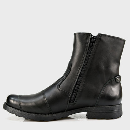 Czarne skórzane buty motocyklowe męskie – Bruce | Jordan Handmade Shoes – zdjęcie 2