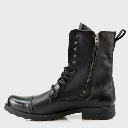 Skórzane męskie wysokie czarne sztyblety – Landon | Jordan Handmade Shoes – zdjęcie 2