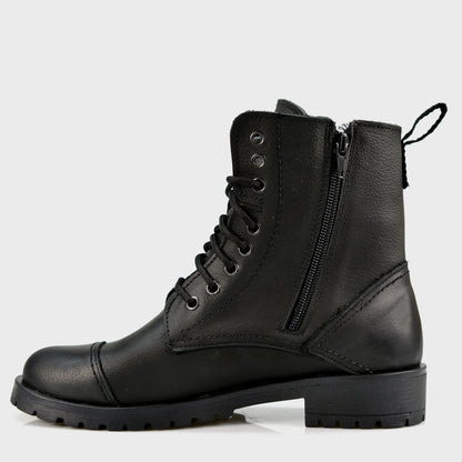 Czarne damskie skórzane botki – Ella | Jordan Handmade Shoes – zdjęcie 2